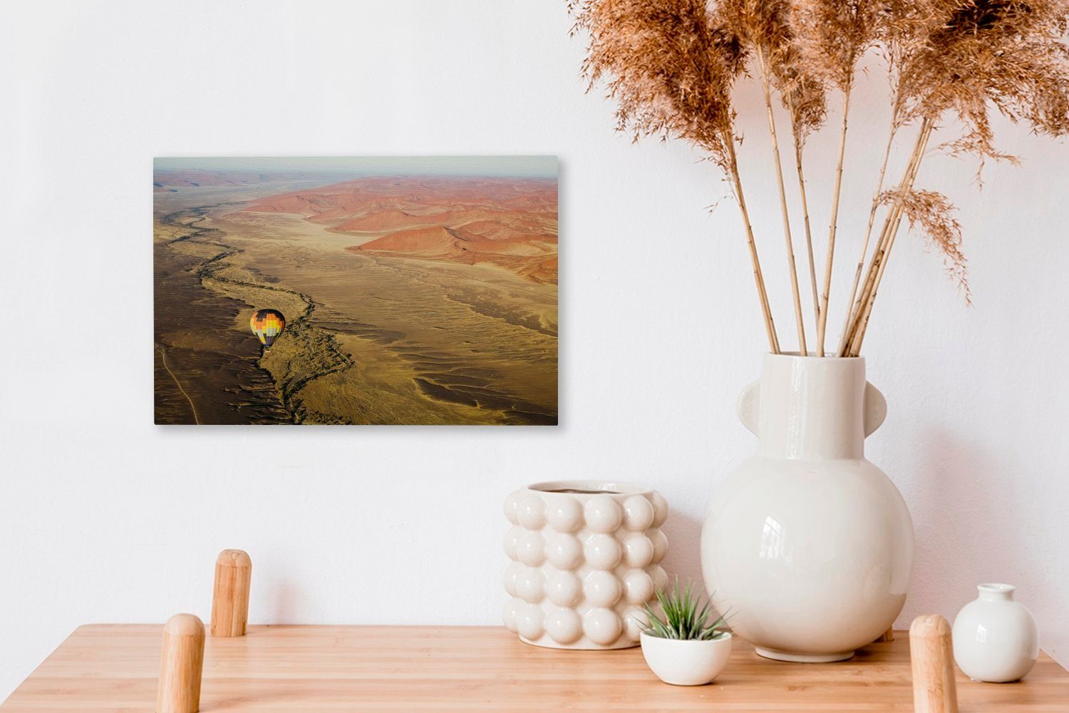 Namib-Wüste Namibia cm St), in OneMillionCanvasses® Wandbild Aufhängefertig, (1 Wanddeko, Heißluftballon Afrika, Leinwandbilder, der über 30x20 Leinwandbild