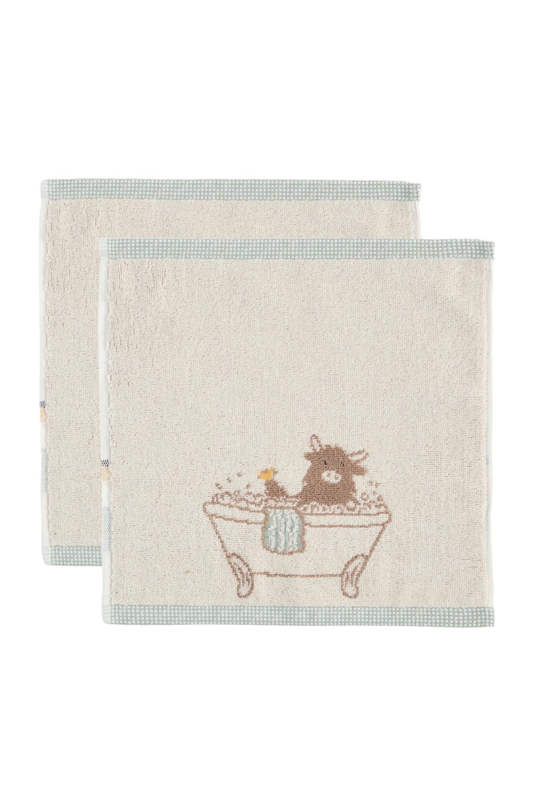 Next Handtuch 2er-Set Waschlappen, Hamish Hochlandrind, (2-St) günstig online kaufen