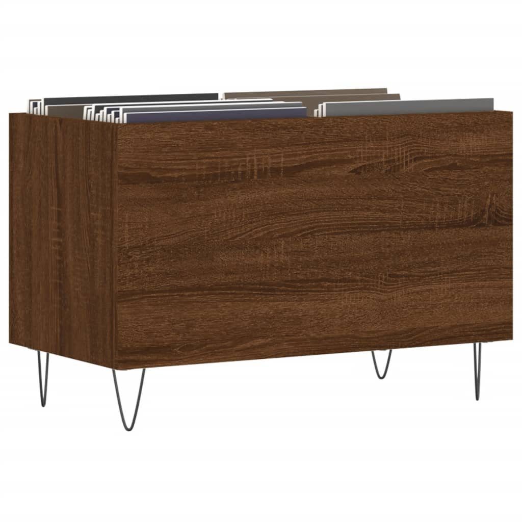 vidaXL cm 74,5x38x48 Media-Regal Braun Plattenschrank Braune Eiche Holzwerkstoff, Eichen-Optik 1-tlg.