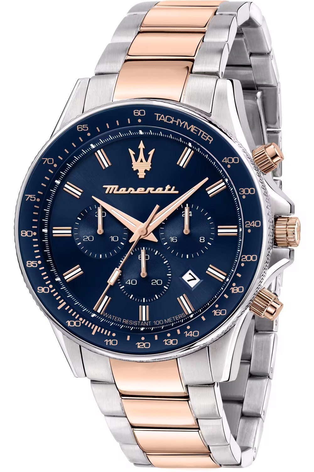 MASERATI blau Bicolor/Blau Quarzuhr Sfida Chronograph bicolor,