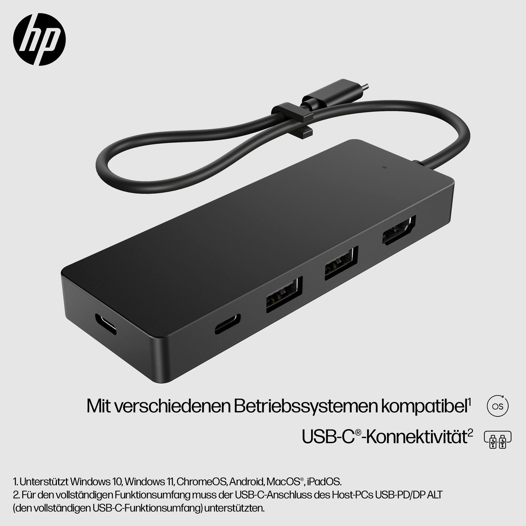 HP Laptop-Dockingstation USB-C Reisehub G3