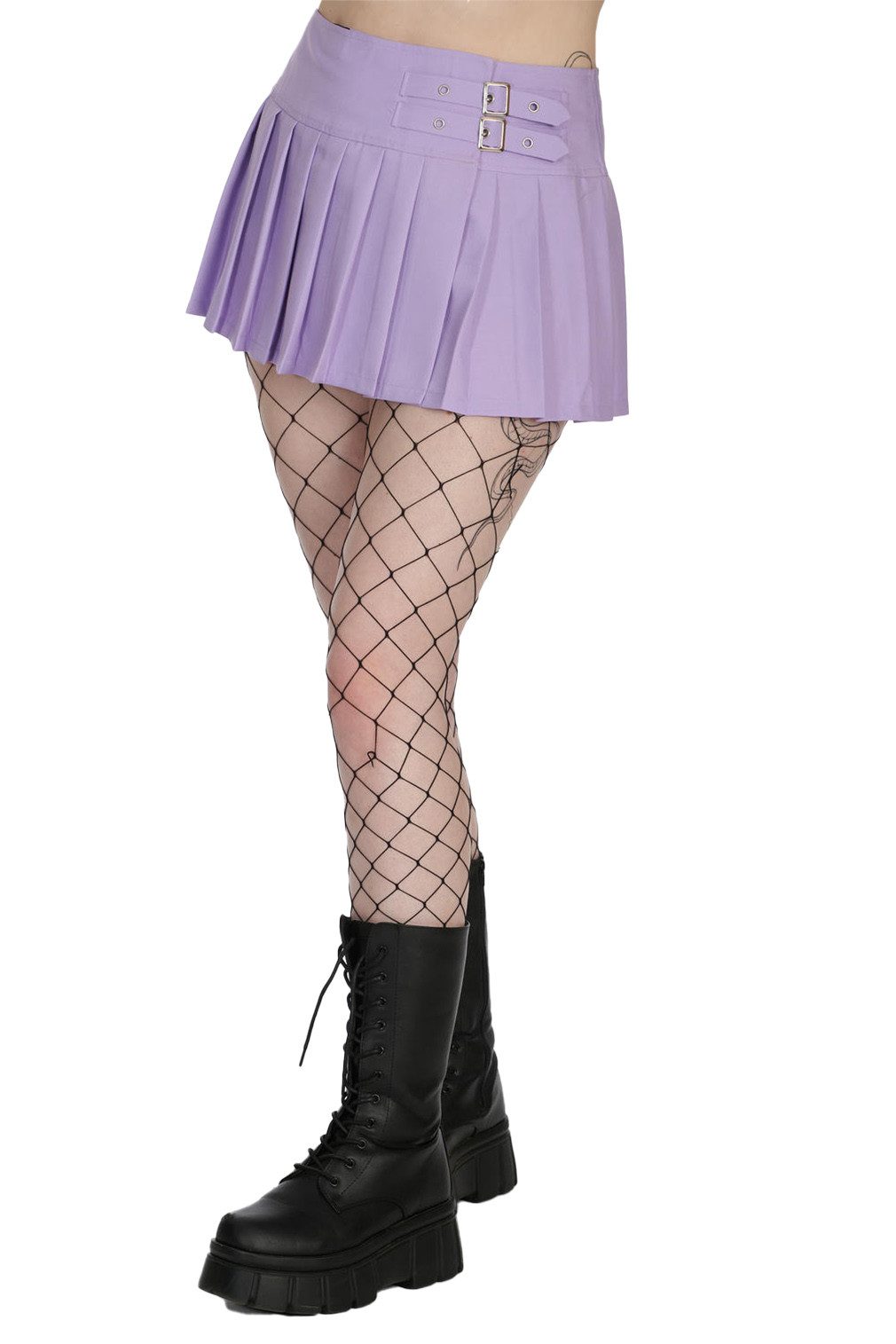 Banned Plisseerock Darkdoll Lilac Minirock Flieder günstig online kaufen
