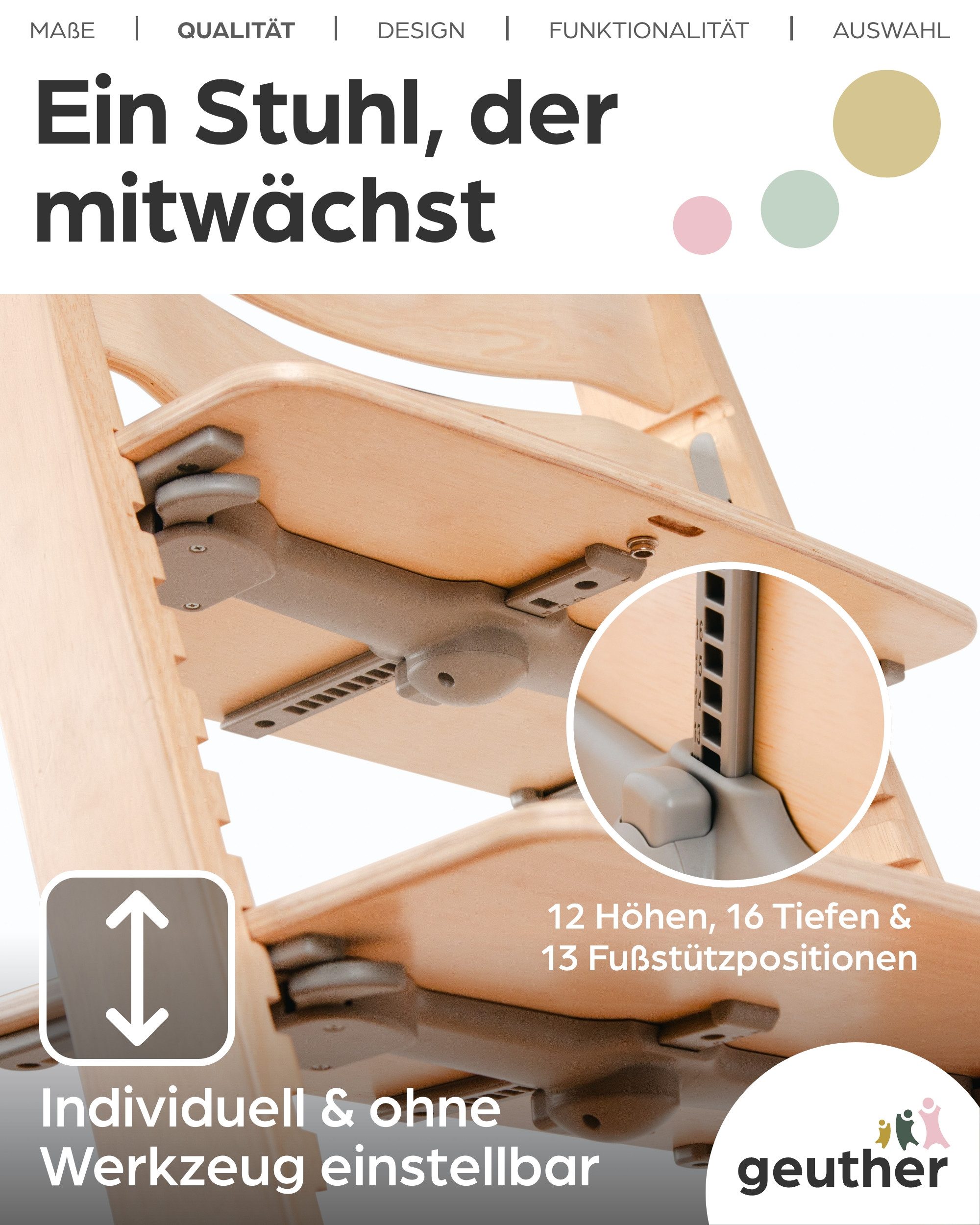 Geuther Kinderstuhl Kinderhochstuhl NALA mit Tisch