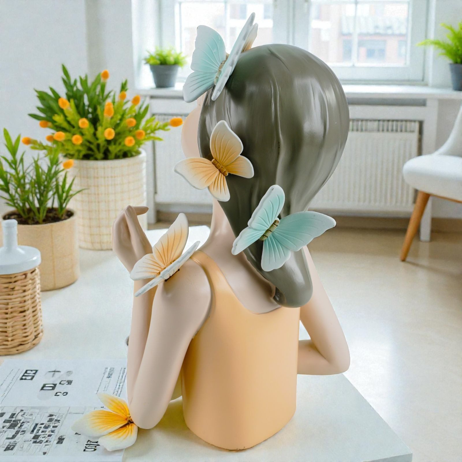 formano Dekofigur Deko Büste Dame modern Dekofigur Frauenbüste Handbemalt 26 cm – Bild 4 von 5