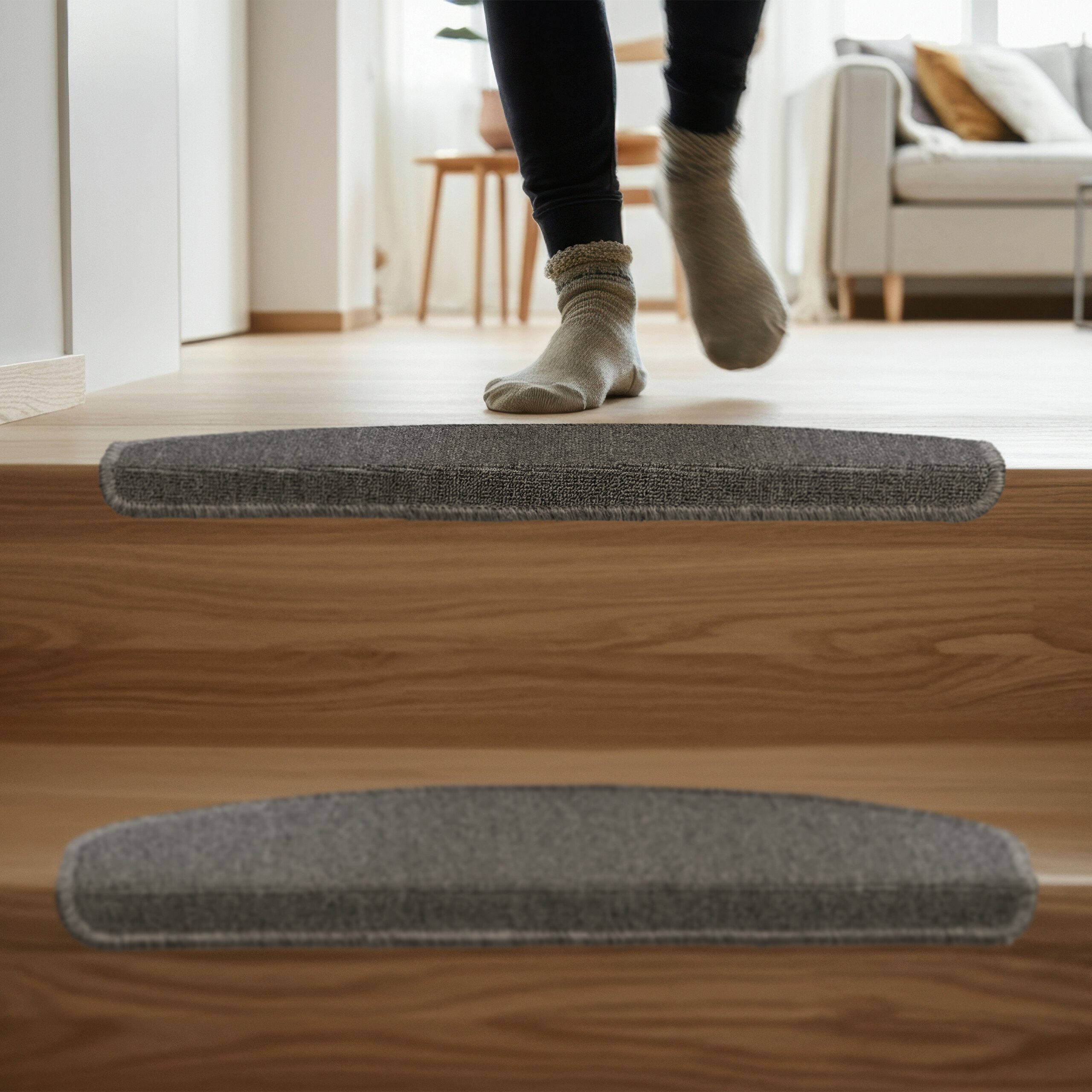 relaxdays Stufenmatte Abgerundete Stufenmatten im 15er Set, Höhe: 40 mm, grau