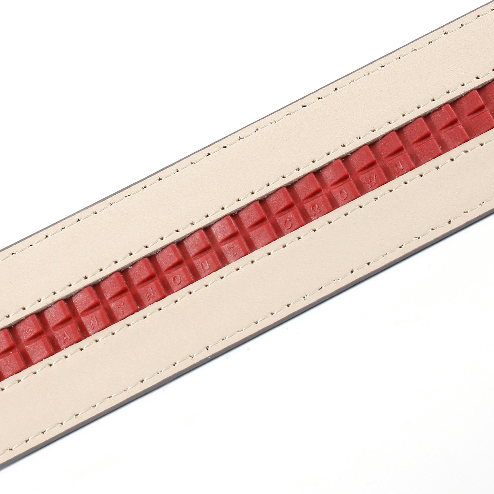 Anthoni Crown rot und Automatik-Schließe silberfarbener Steuerruder mit drehendem Ledergürtel