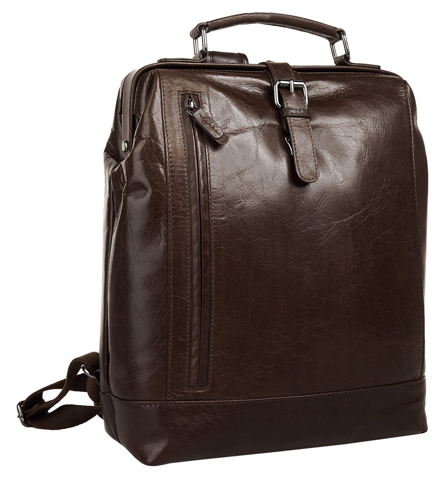 X-Zone Laptoprucksack, echt Leder günstig online kaufen