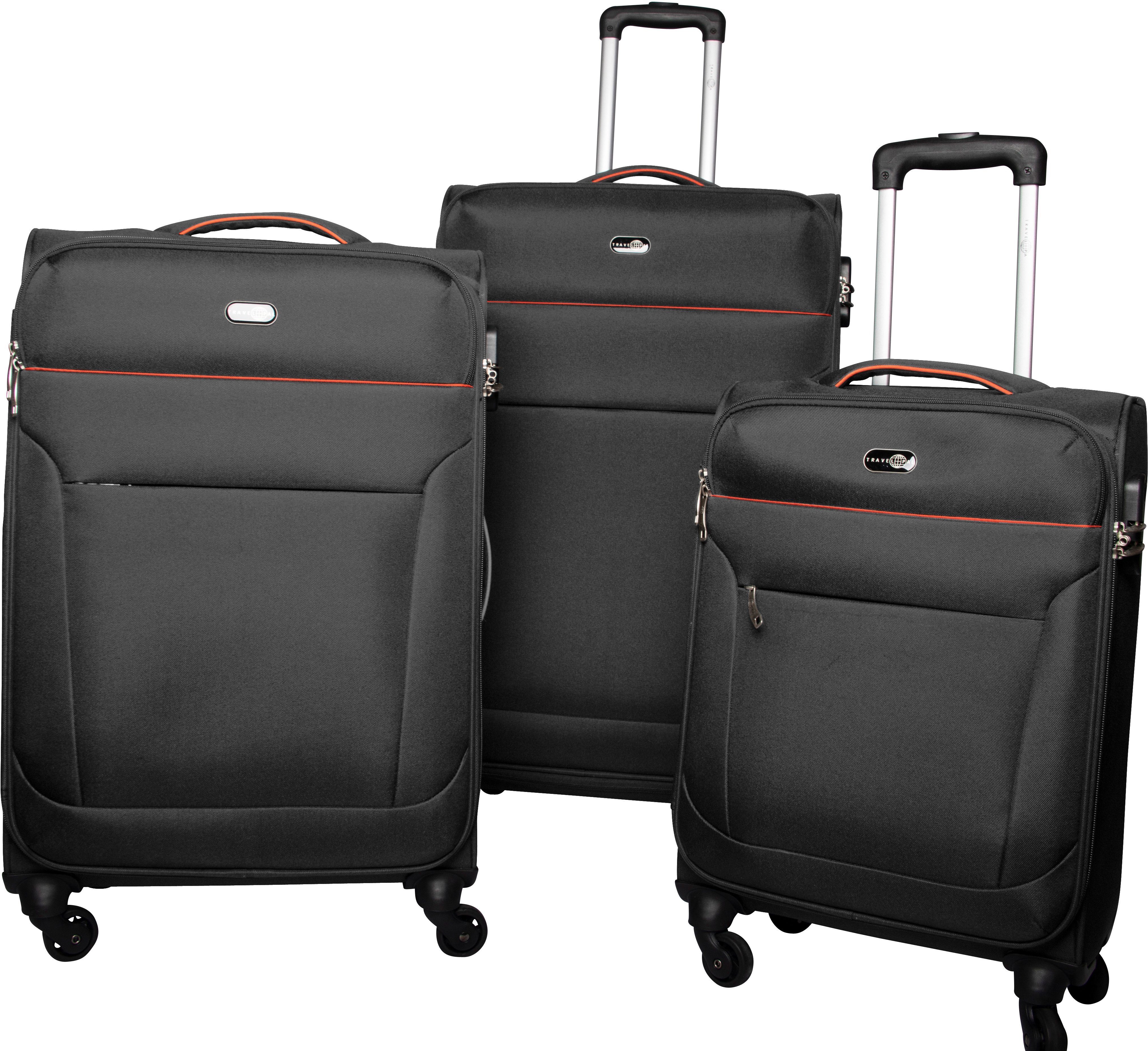 Travel Pal Trolleyset Toronto, 4 Rollen, (3 tlg), Kofferset Reisegepäck Weichschalen-Trolley-Set mit Zahlenschloss