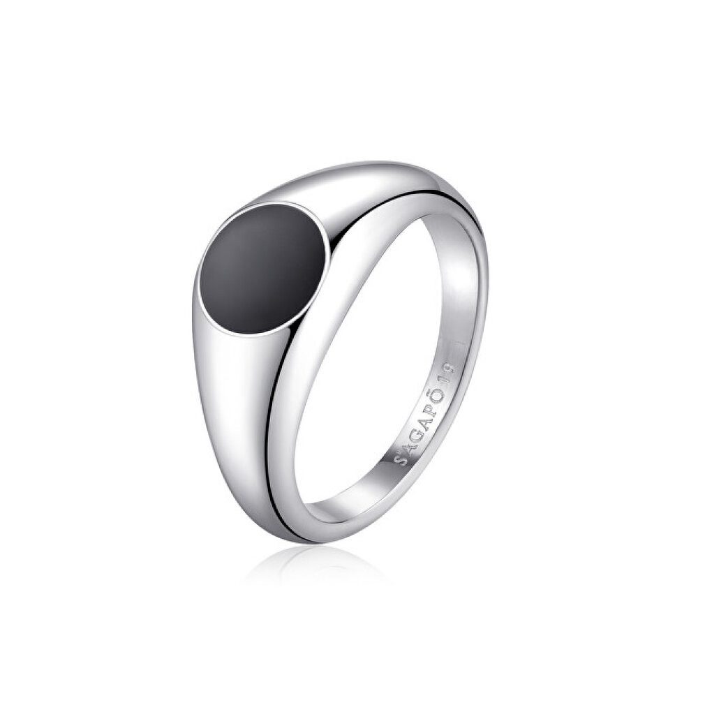 s'agapo Fingerring Modern steel ring for men Ripple SRP36 - Circuit: 61 mm
