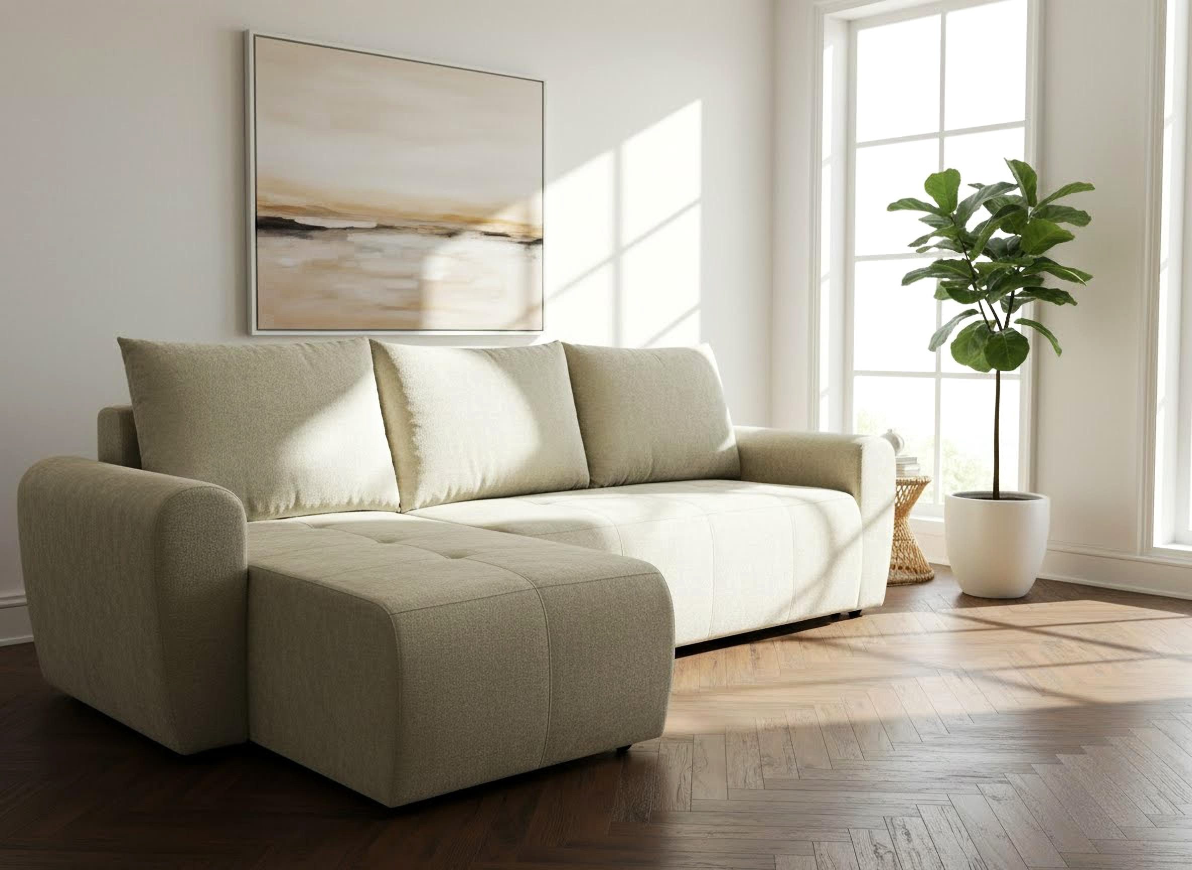 Home affaire Ecksofa Nortrud-Chester, 241 cm, L-Form, mit Schlaffunktion u. günstig online kaufen