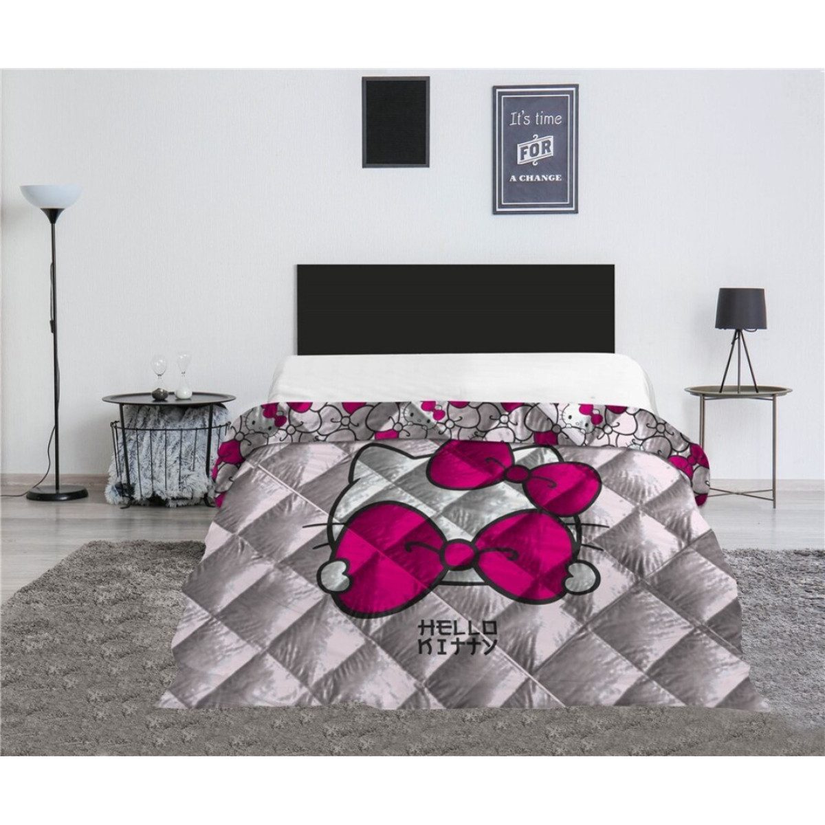 Aymax sprl Bettwäsche Hello Kitty Bettbezug – Bettwäsche Set 240x220 cm pflegeleicht – Bild 4 von 4