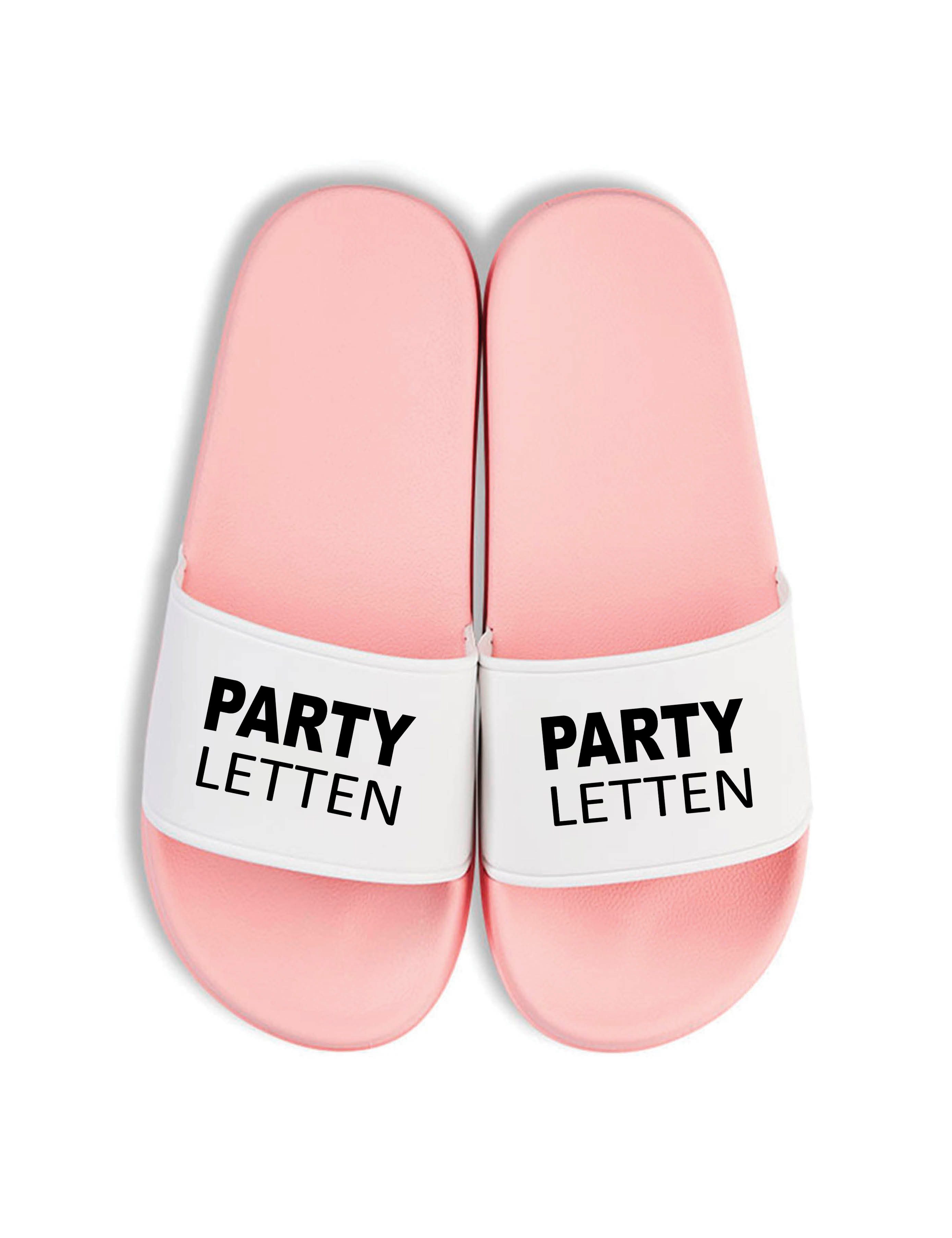 Youth Designz Herren Damen Badelatschen "Party Letten" Fun-Print Statemnet Geschenk Badeschuh mit lustigen Aufdruck für Männer und Frauen