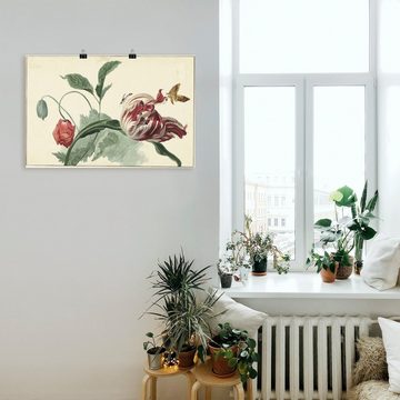 Artland Wandbild Tulpe und Mohn., Blumenbilder (1 St), als Alubild, Outdoorbild, Leinwandbild, Poster in verschied. Größen