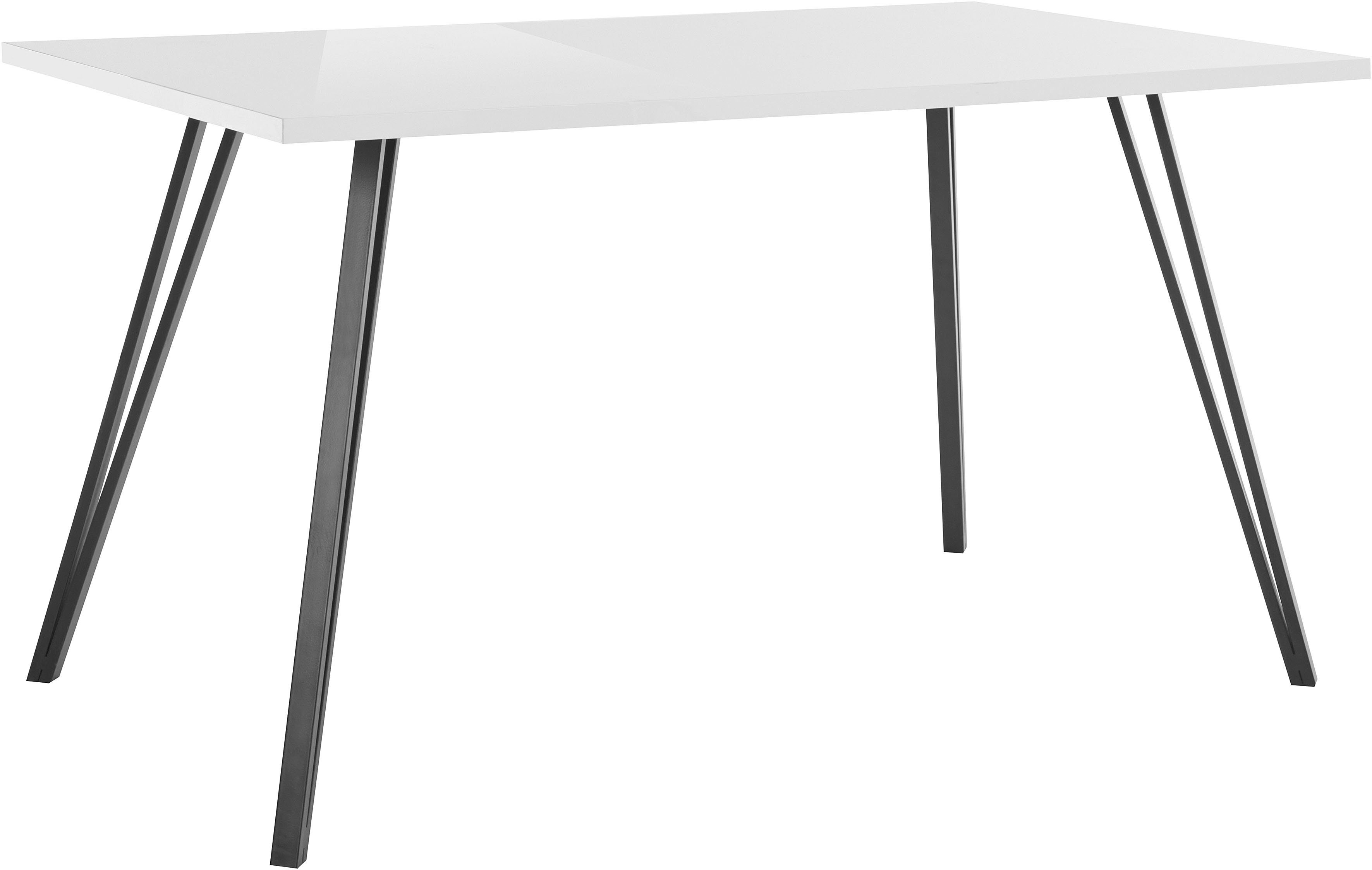 HELA Esstisch JENN (1-St), Hochglanz Weiß lackiert, Tischplatte fest, Geste günstig online kaufen