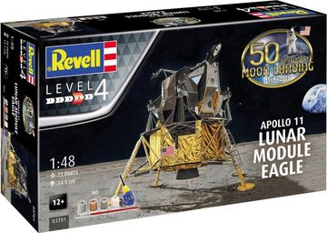 Revell® Modellbausatz Apollo 11 Lunar Module Eagle, Maßstab 1:48, Jubiläumsset mit Basis-Zubehör