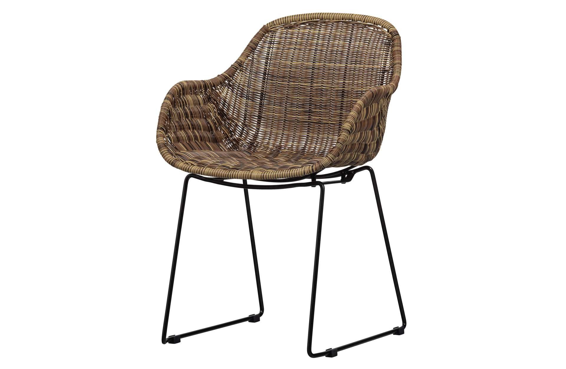 WOOOD Gartensessel Willow aus künstlichem Rattan, Natur