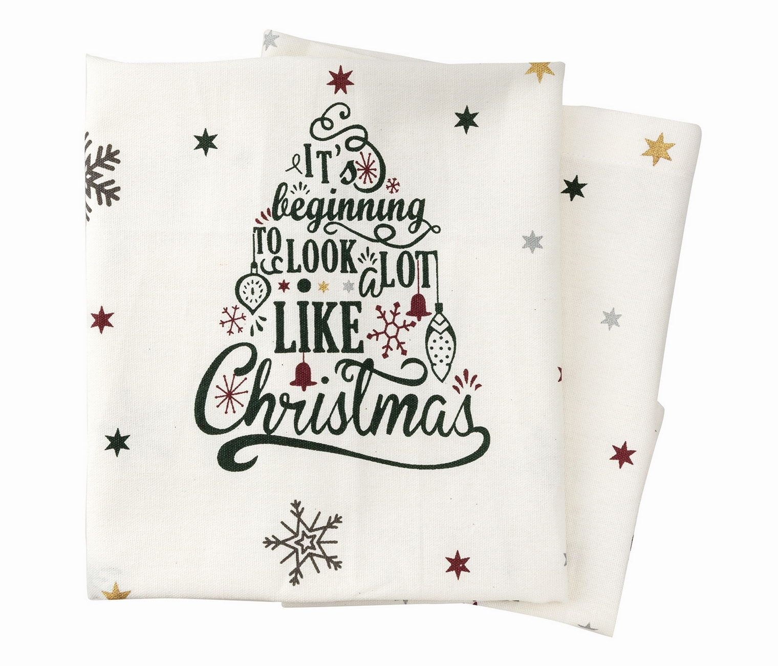 El Puente Tischdecke Tischsets "Merry Christmas", 2er-Set, Handmade (2), Handmade