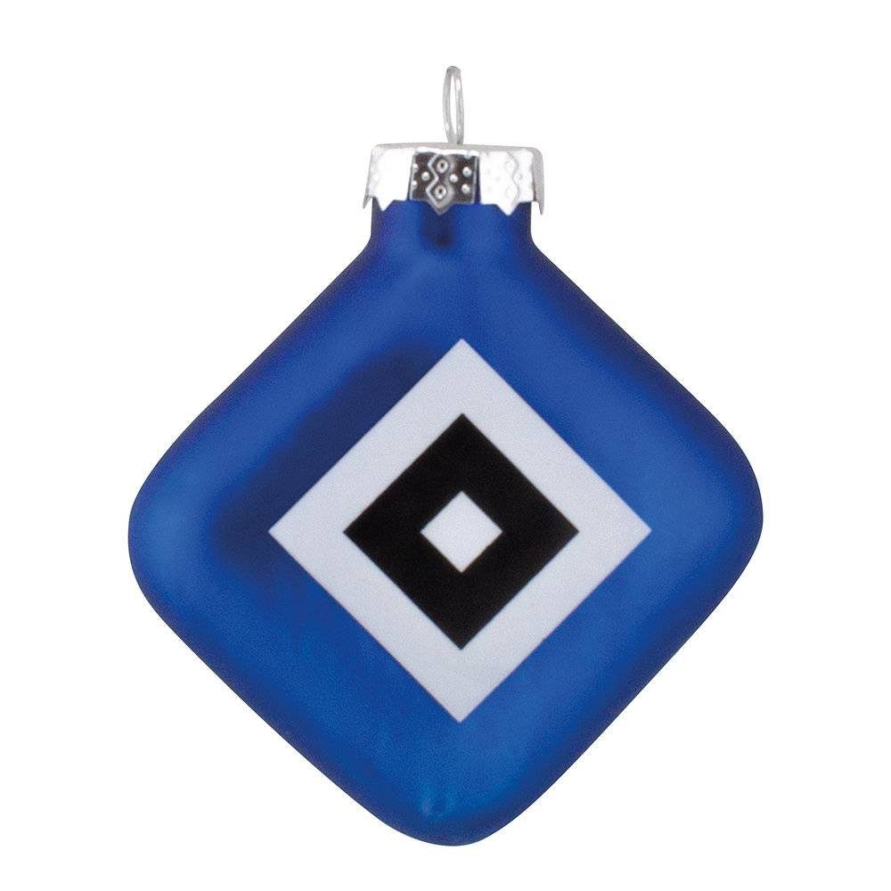 HSV Weihnachtsbaumkugel Christbaumkugel Rauten-Form 4er Set