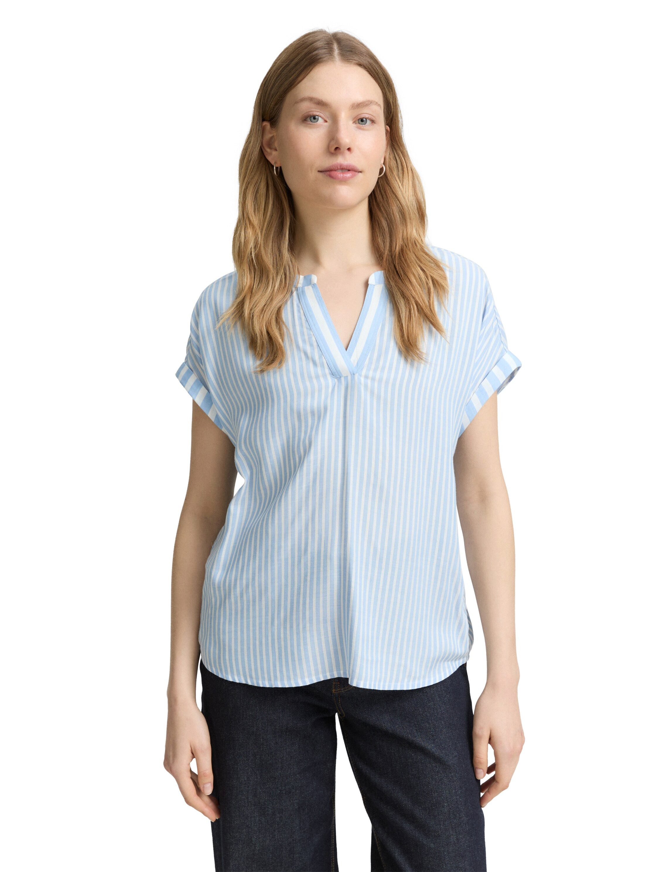 TOM TAILOR Shirtbluse mit Streifen Muster günstig online kaufen