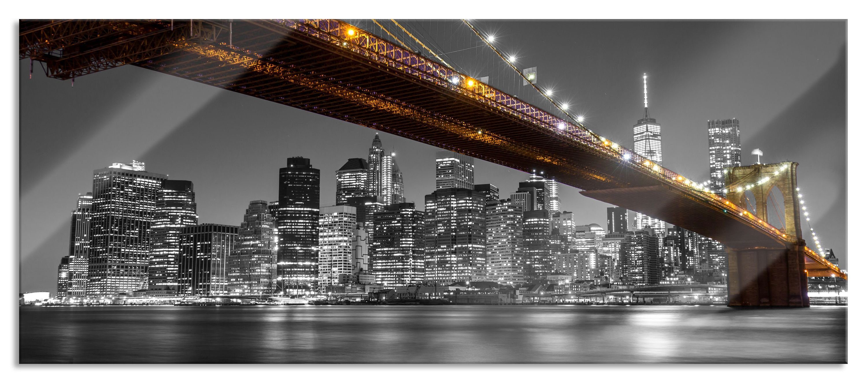 Pixxprint Glasbild Skyline von Manhattan, Skyline günstig online kaufen