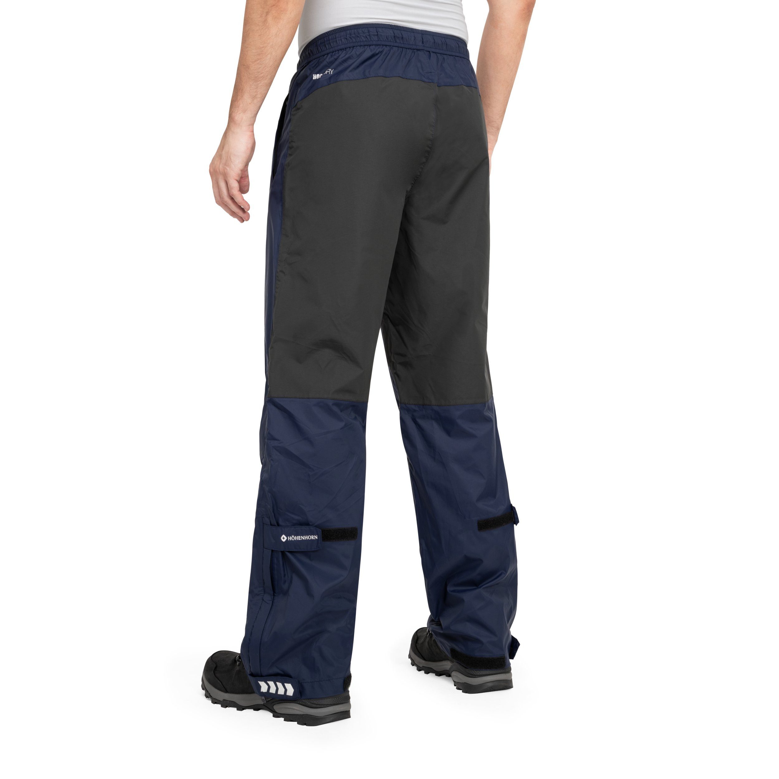 Höhenhorn Regenhose Pluvia Herren Wasserdichte Überziehhose Outdoorhose für Männer mit Transportbeutel, Wassersäule 5.000 mm, Atmungsaktiv 5.000g/m2/24h