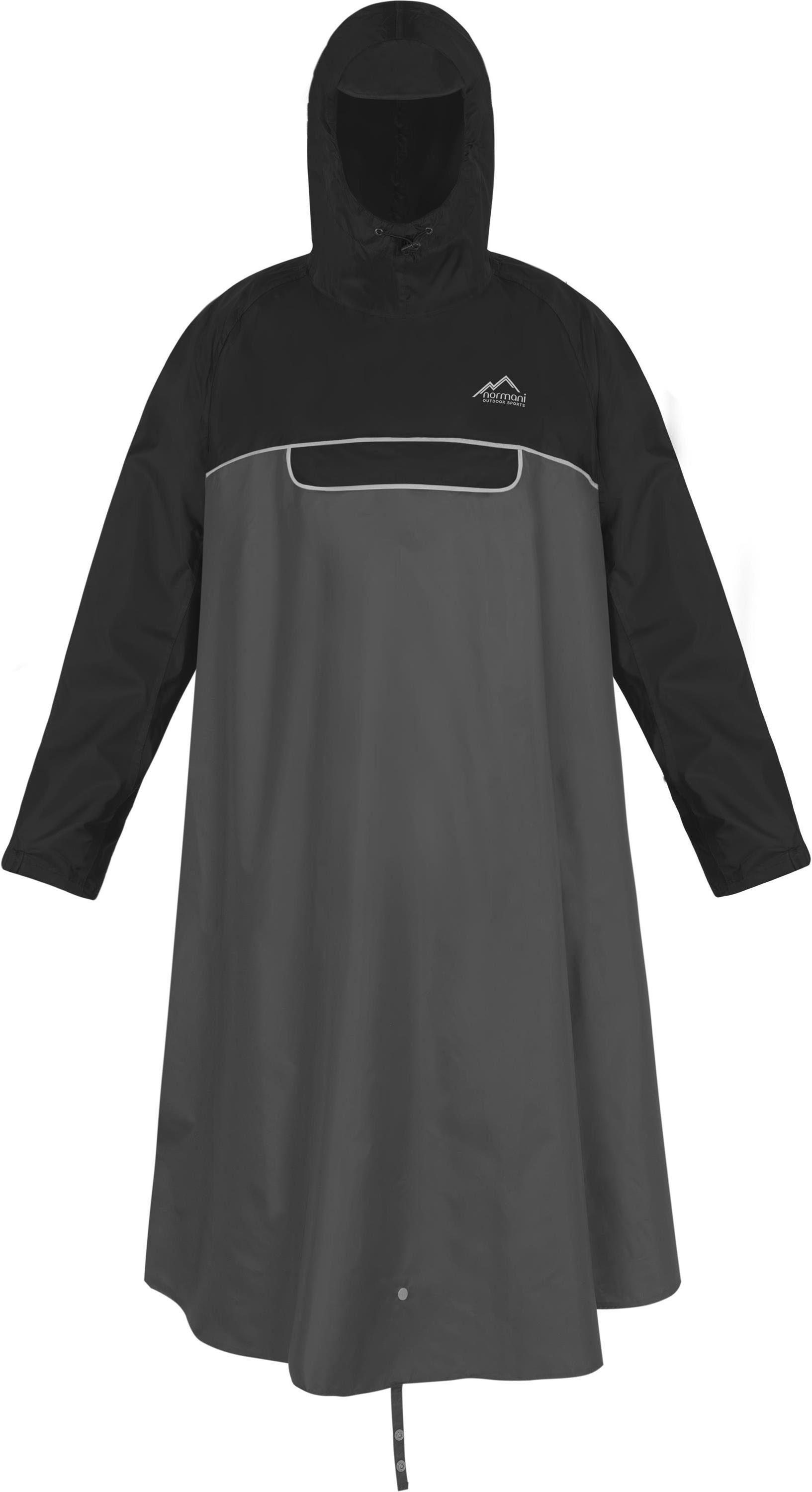 normani Regenponcho Regenponcho Quibdó Unisex Wasserdichter Outdoor Regencape - EXTRA Lang mit Ärmeln