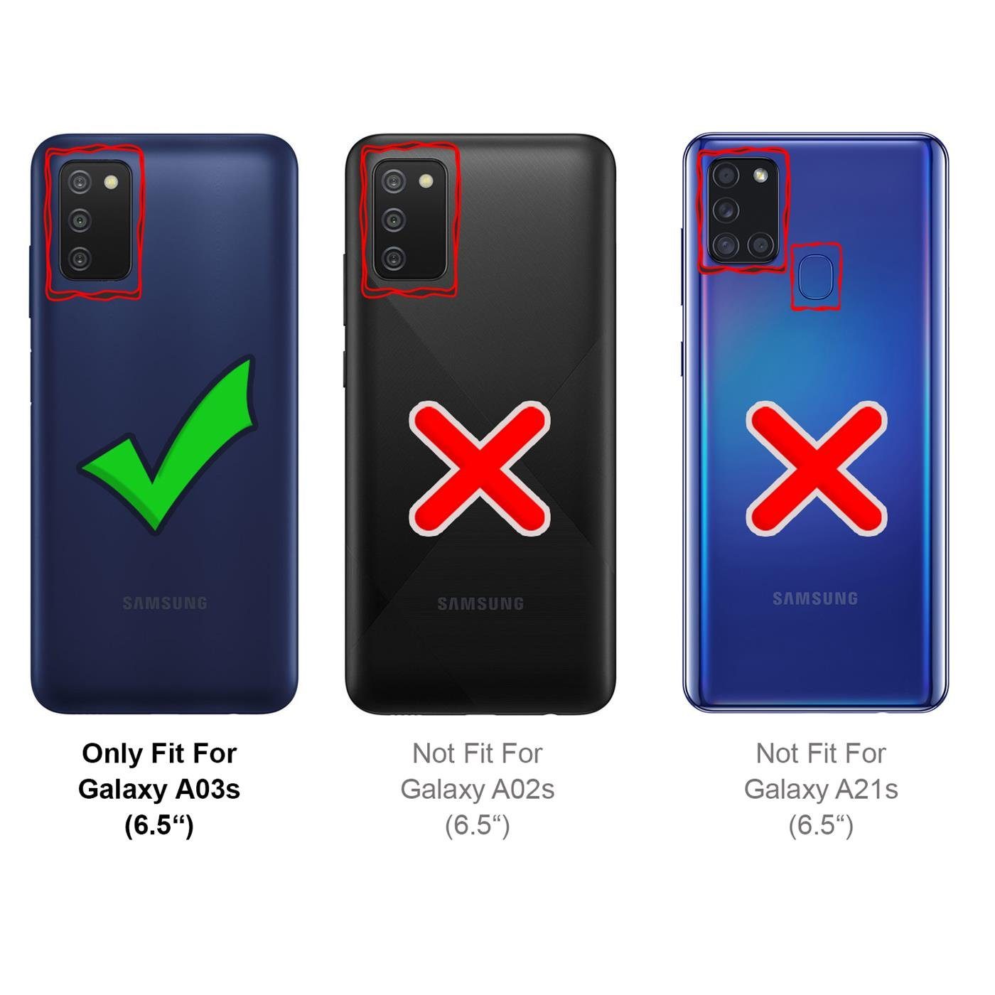 CoolGadget Handyhülle Book Case Elegance Tasche für Samsung Galaxy A03s 6,5 Zoll, Hülle Magnet Klapphülle Flip Case für Samsung Galaxy A03s Schutzhülle