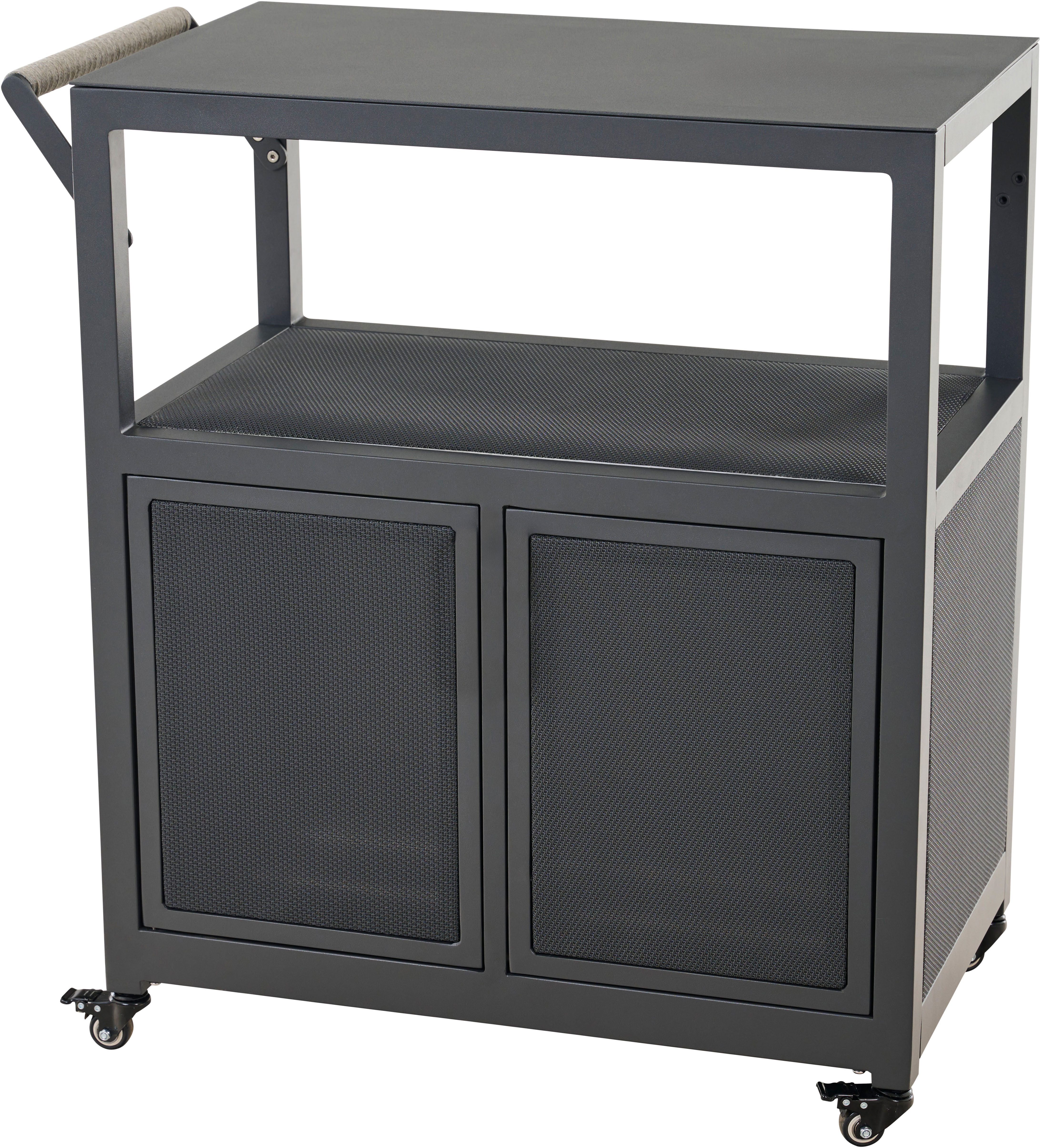 Siena Garden Servierwagen PALMA klein, Aluminiumrahmen, Ranotex® Bezug dunkelgrau