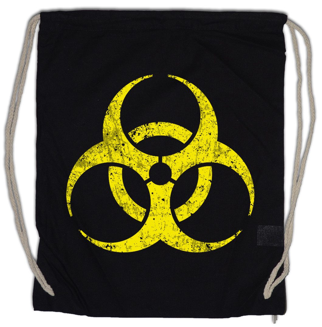Turnbeutel Black Biohazard Vintage Symbol Turnbeutel Goth TBBT Cyber Hardcore