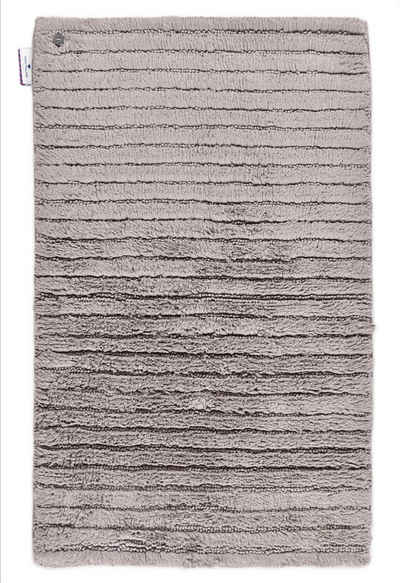 Badematte »Cotton Stripes« TOM TAILOR, Höhe 20 mm, rutschhemmend beschichtet, fußbodenheizungsgeeignet, strapazierfähig, reine Baumwolle, besonders weich und flauschig