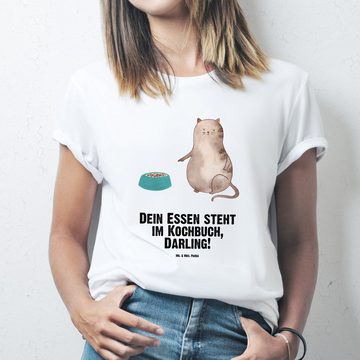 Mr. & Mrs. Panda T-Shirt Katze Fressen - Weiß - Geschenk, Geburstag, Katzenprodukte, Katzenacc (1-tlg)