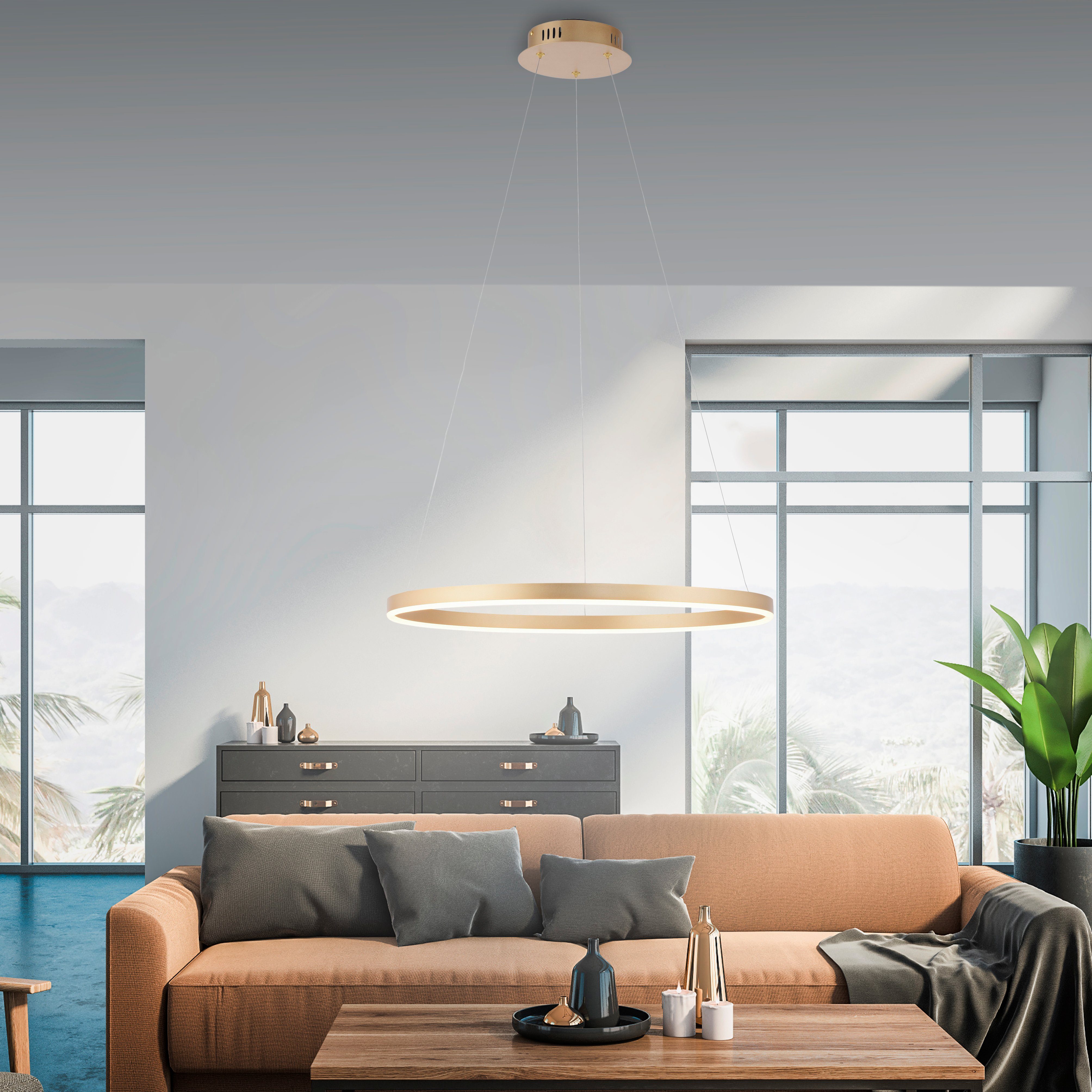 JUST LIGHT Pendelleuchte RITUS, LED fest integriert, Warmweiß, LED, dimmbar, Switchmo