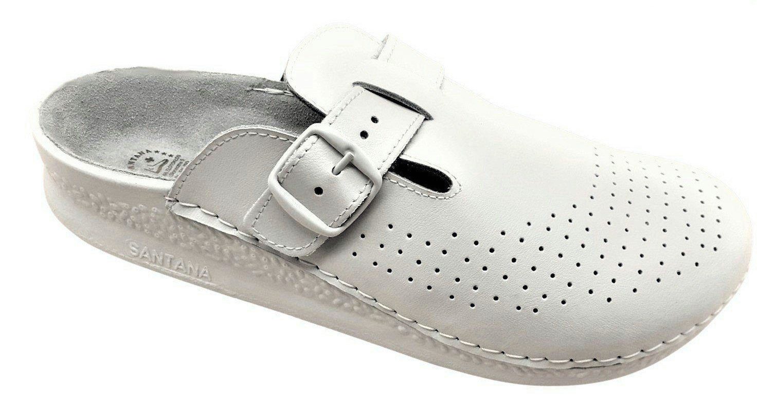 Clog Leder Praxis-Schuhe Gesundheitsschuhe Arzt-Komfort Krankenhaus Clog