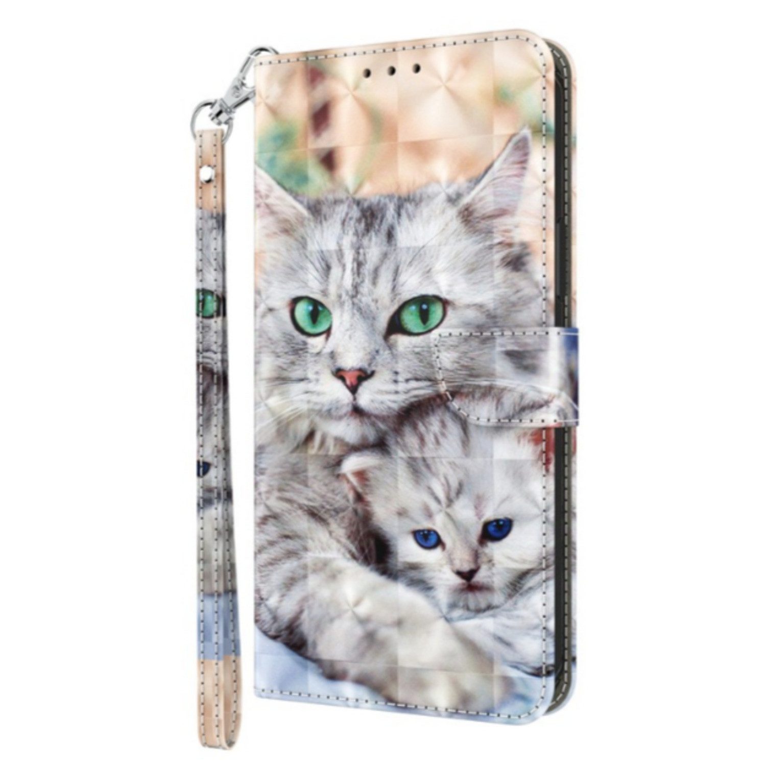 CLM-Tech Handytasche für Samsung Galaxy A36 5G Hülle aus PU-Leder Klapphülle (Katze und Kätzchen, Handyhülle mit Standfunktion - Wallet Flip Case inklusive Kartenfächer), Cover mit Magnetverschluss Samsung Galaxy A36 5G Schutzhülle