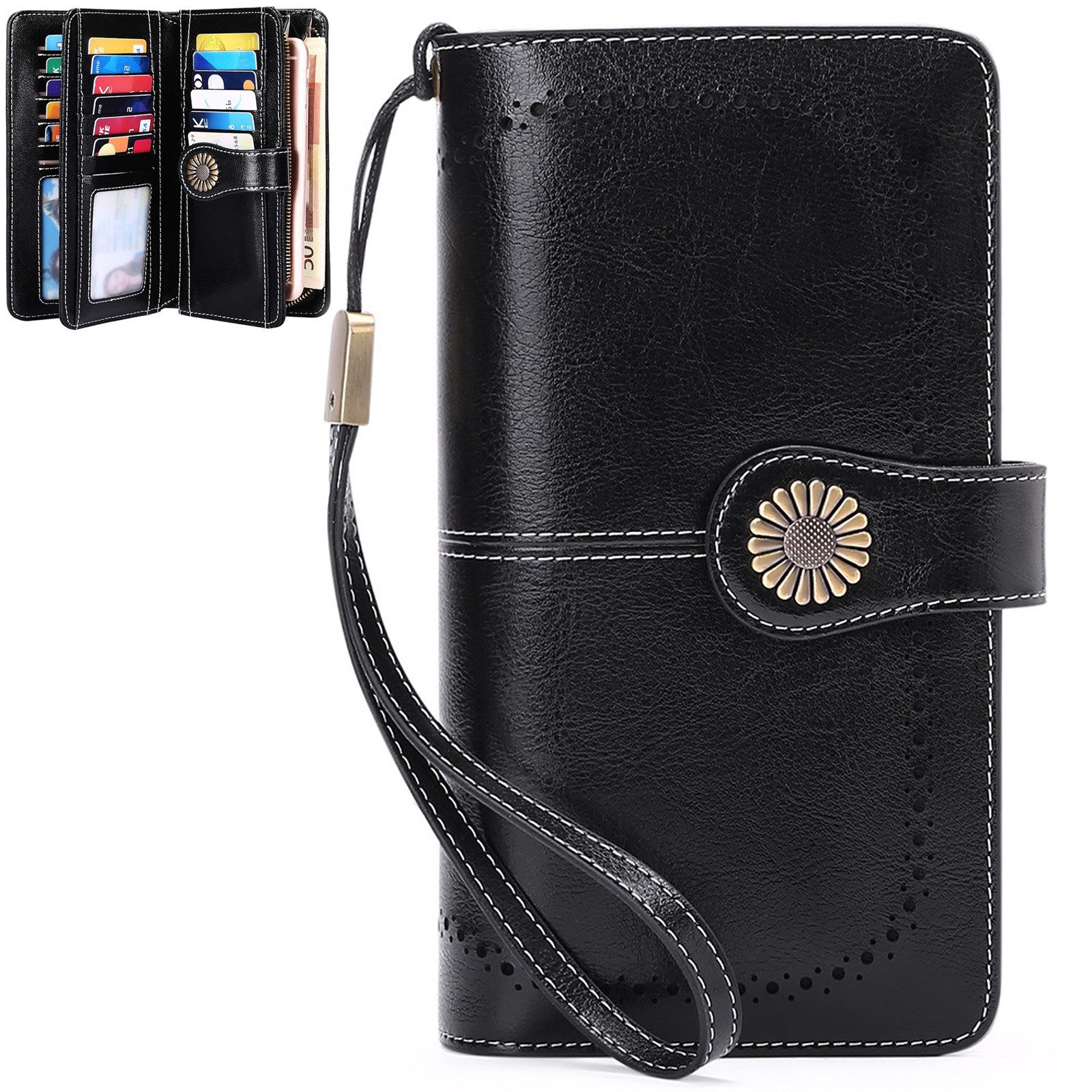 MODFU Geldbörse Handytasche Kurz Geldbeutel Portemonnaie günstig online kaufen
