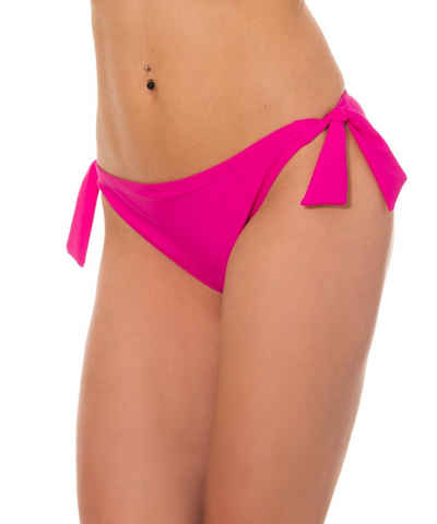 Aquarti Bikini-Hose Damen Bikinihose seitlich zum Binden Hüftslip in schönen Unifarben
