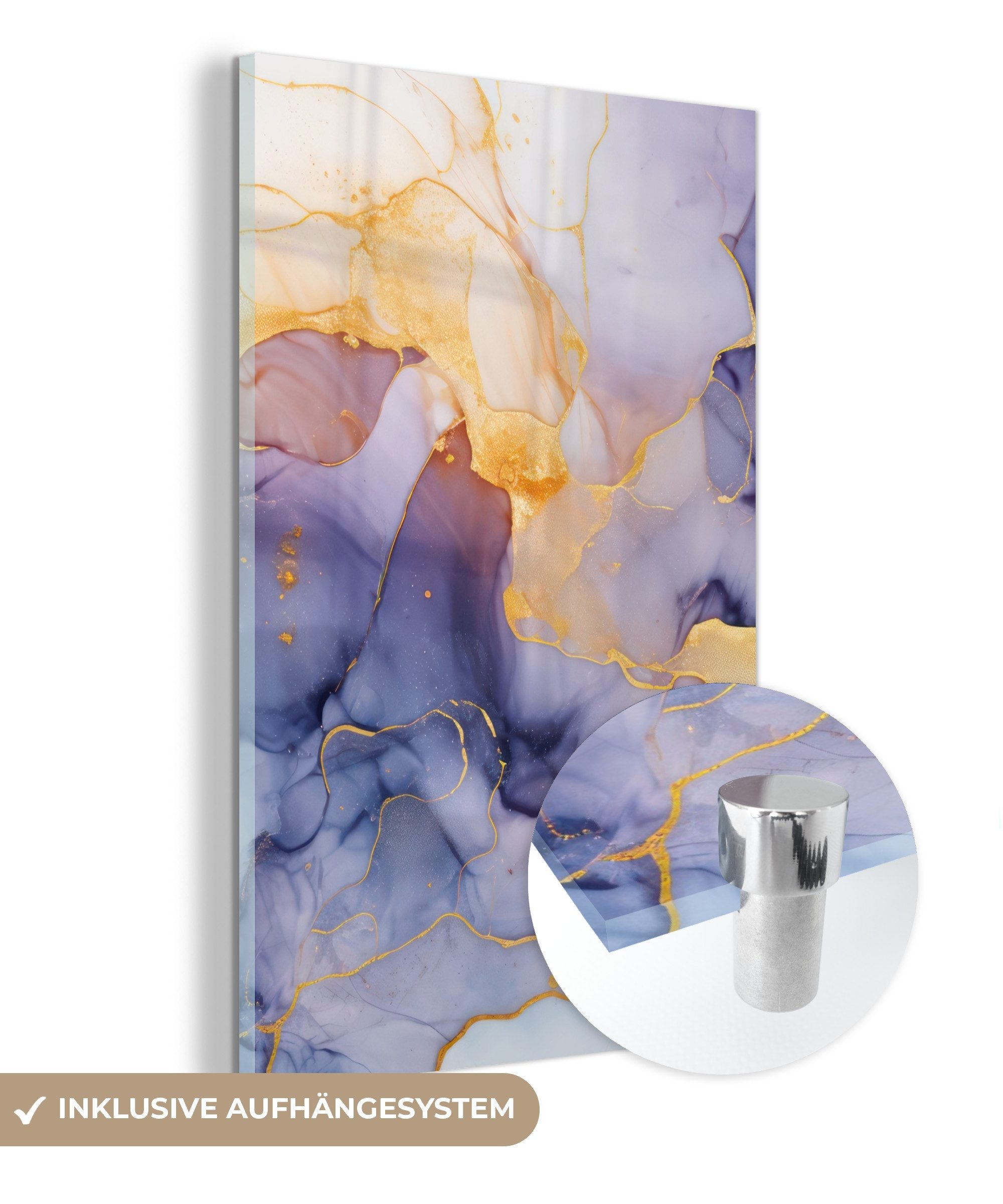 MuchoWow Acrylglasbild Marmor - Lila - günstig online kaufen