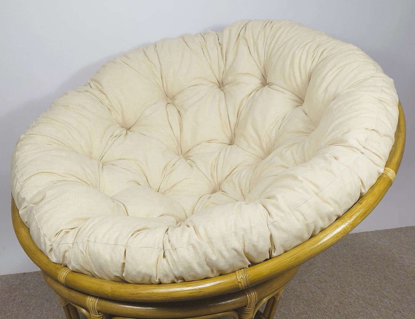 Rattani Sitzkissen Polster Kissen Auflage für Rattan Papasansessel Fb beige günstig online kaufen