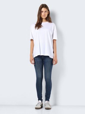 Noisy may T-Shirt Lockeres T-shirt Oversized Oberteil Dropped Shoulder NMIDA 7047 in Weiß-2