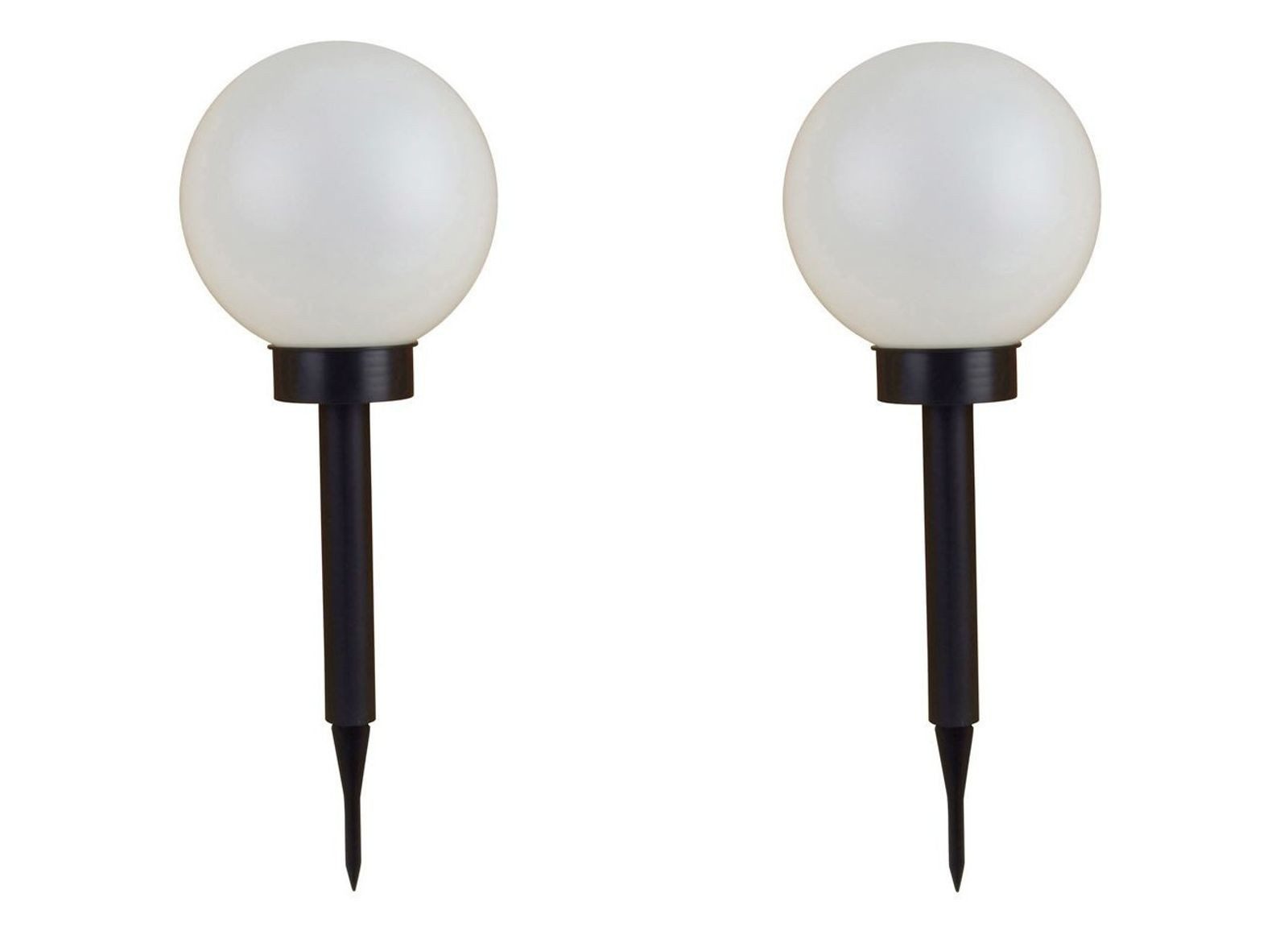BURI Gartenleuchte 2er Set LED Solar Kugelleuchte 3 in 1 Kugellampe Leuchtkugel Gartenleu