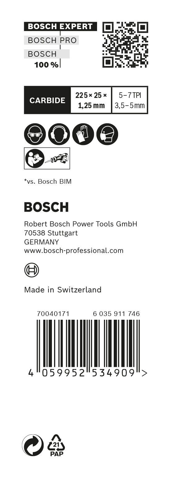 BOSCH Säbelsägeblatt Expert Wood with 1167 Demolition S Stück), Metal XHM (10 10er-Pack Endurance - Expert and Metal for Wood Demolition