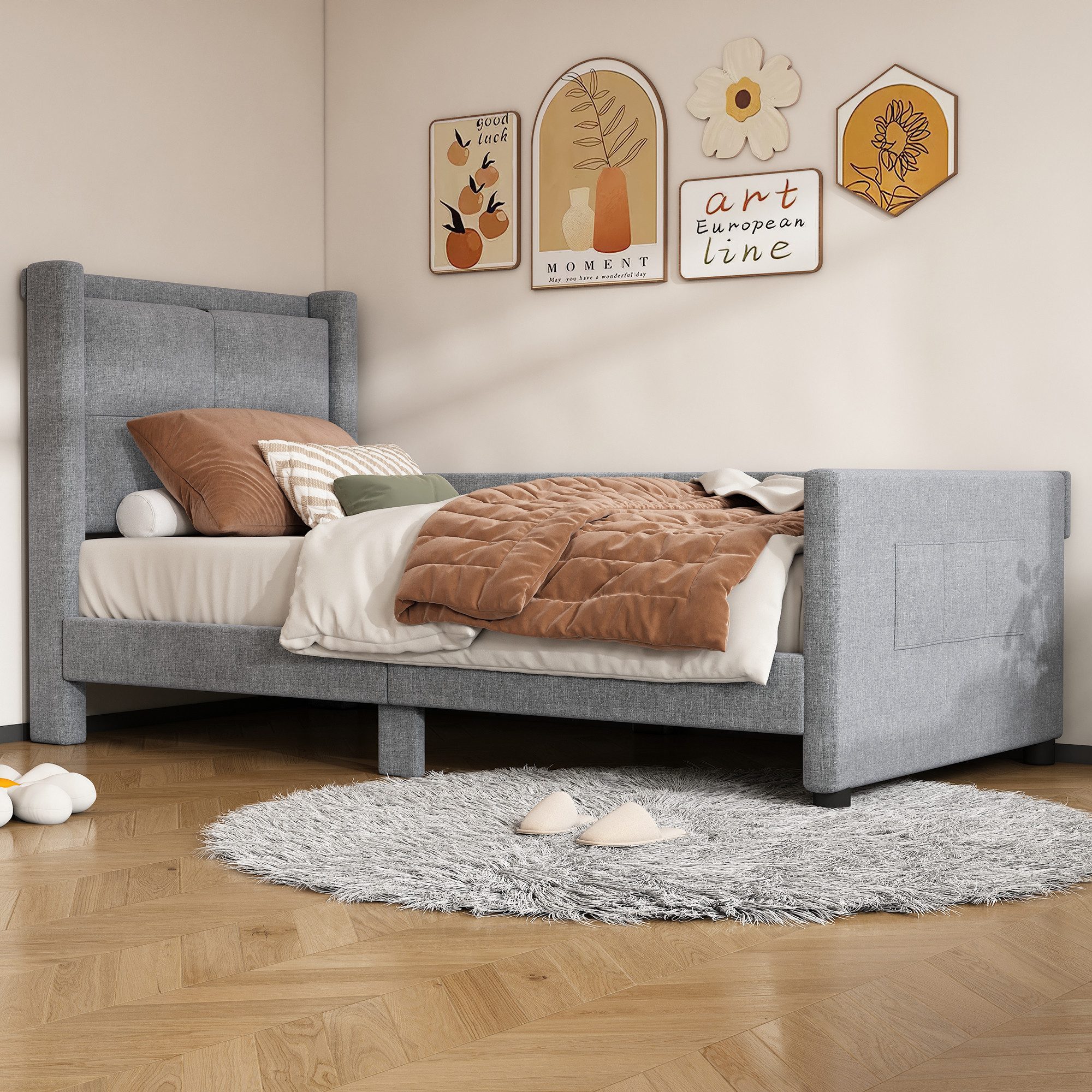 Flieks Polsterbett, Kinderbett Einzelbett 90x200cm mit günstig online kaufen