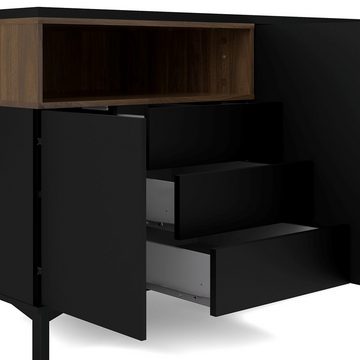 ebuy24 Sideboard Rosa Schrank 1 Ablage, 1 kleine Tür, 3 Schubl