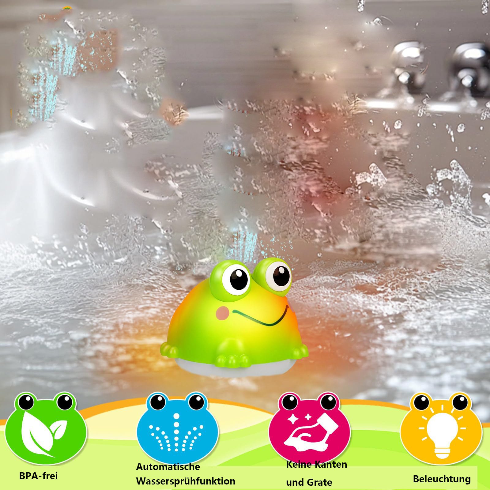 CLTYQ Badespielzeug Badespielzeug Badewannenspielzeug Frosch Spray günstig online kaufen