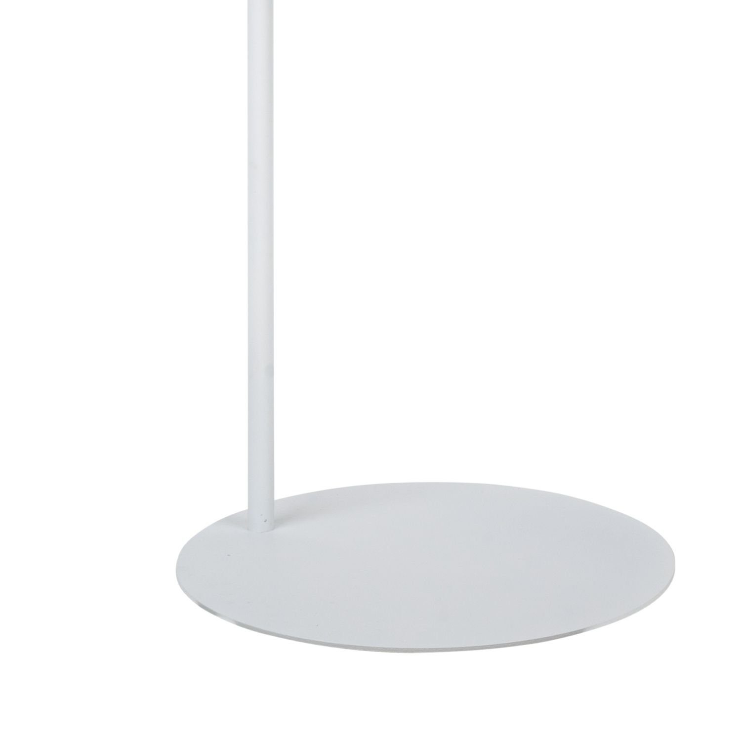 Licht-Erlebnisse Stehlampe Schirm 140 Leuchtmittel, WILLEM, Metall Weiß verstellbarer Standleuchte cm ohne GU10