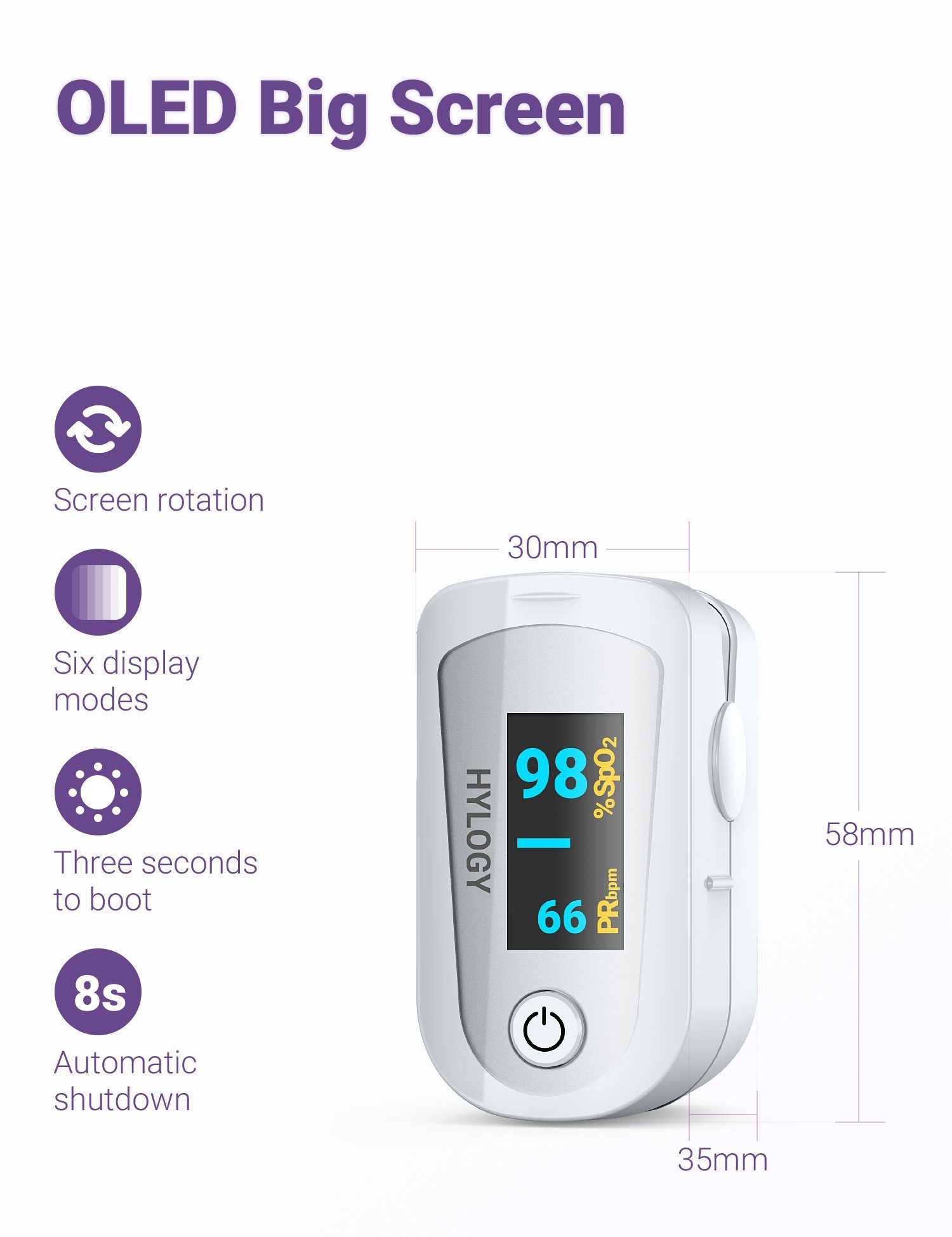 HYLOGY Pulsoximeter MD300C23