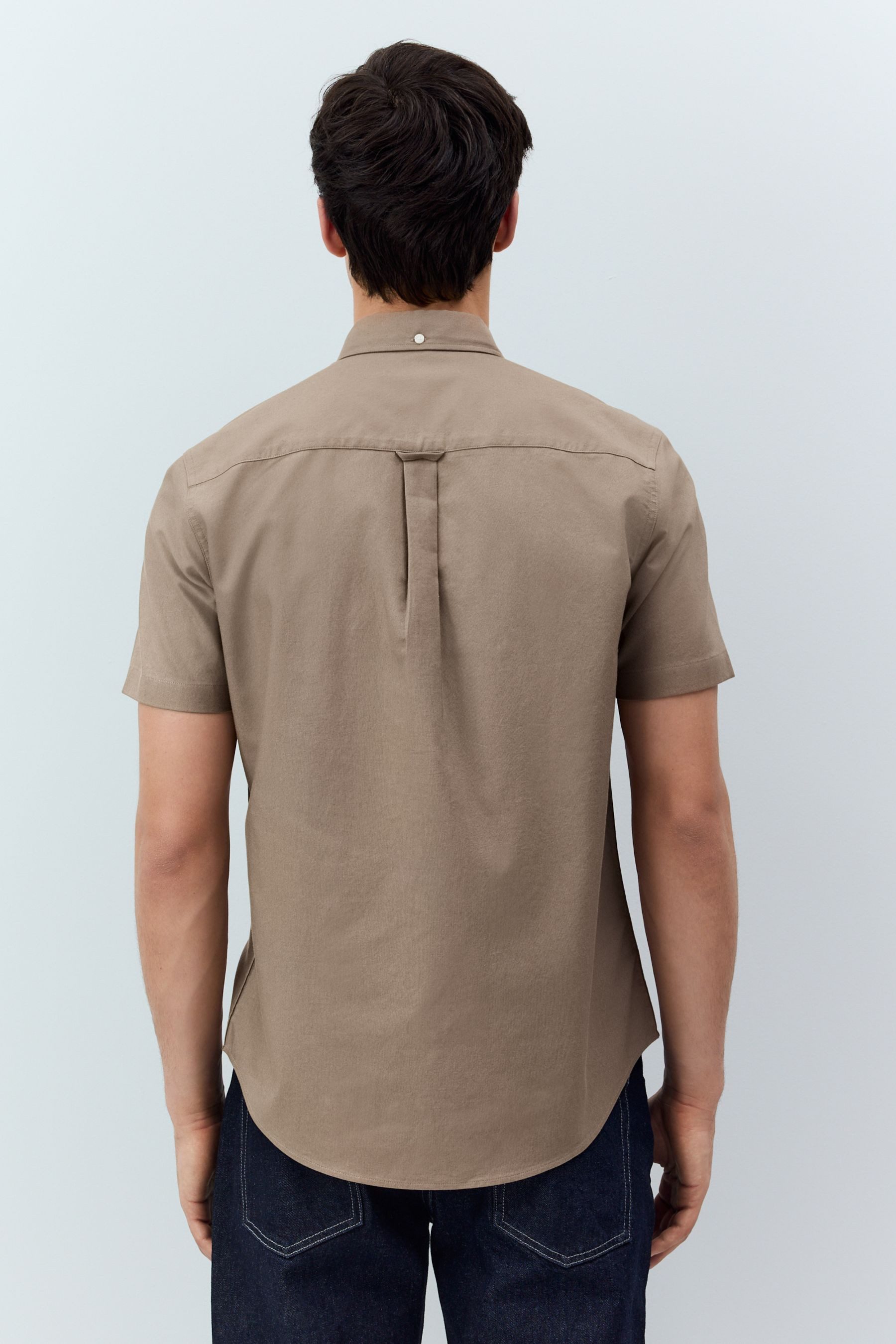 Next Kurzarmhemd Oxford-Kurzarmhemd mit Stretch (1-tlg) günstig online kaufen