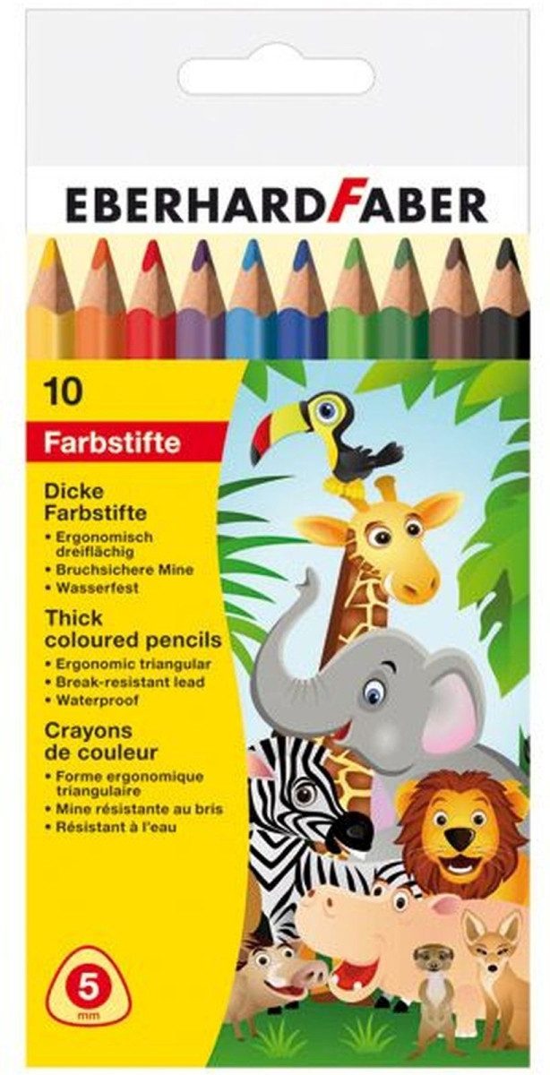 Eberhard Faber Buntstift Buntstifte dick VE=10 Farben