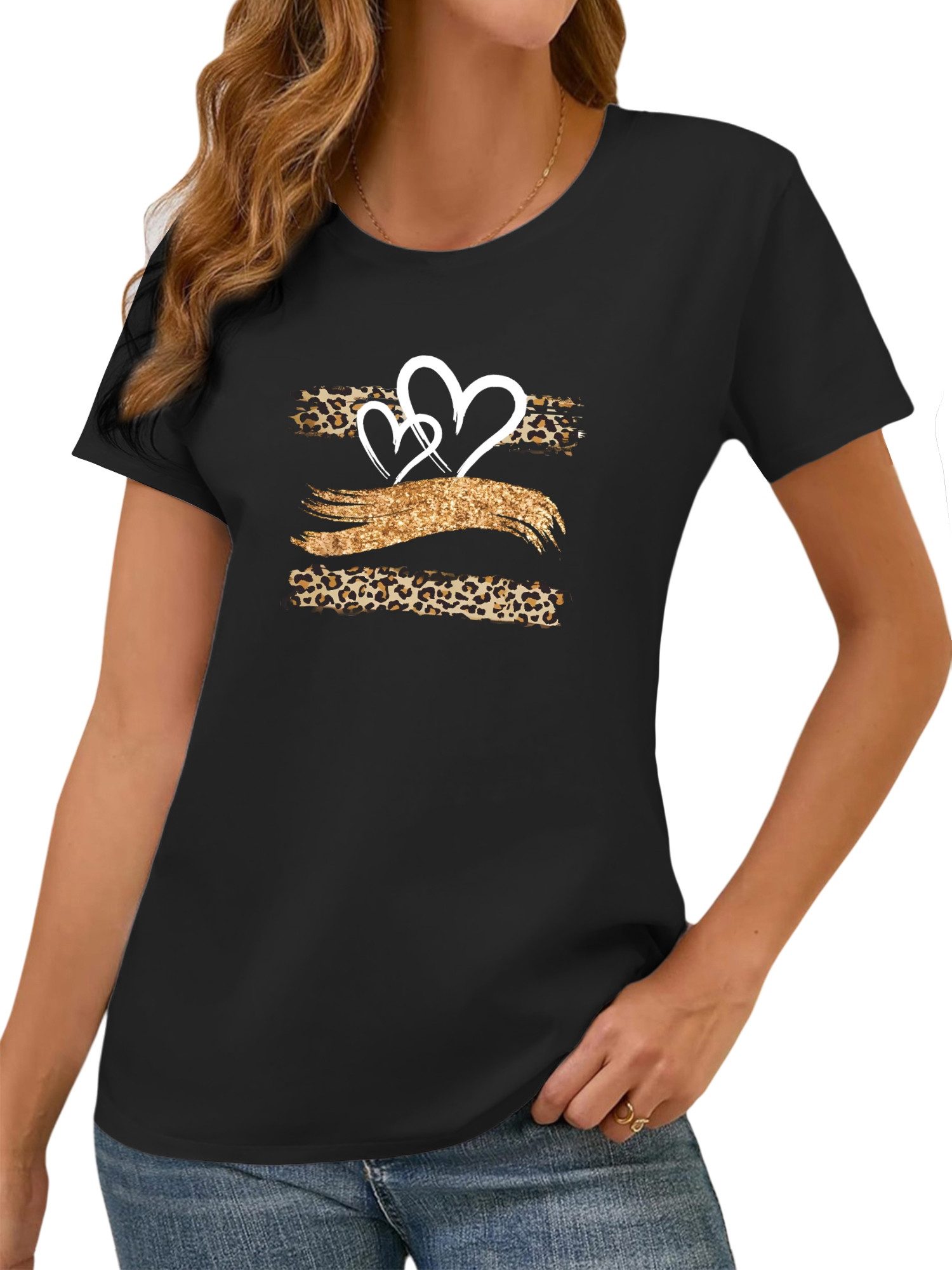 PYL T-Shirt Damen Sommer Casual Basic-Shirts günstig online kaufen