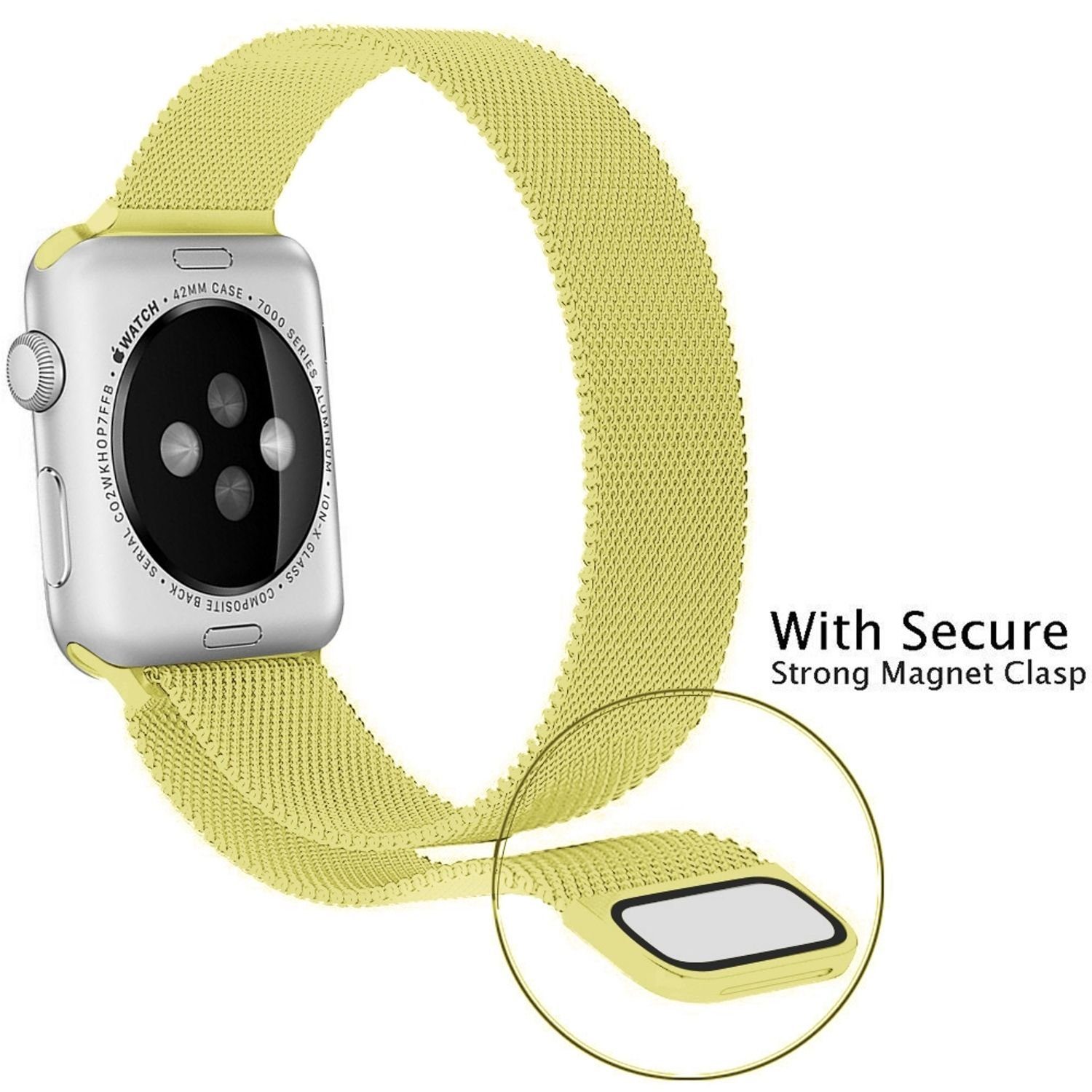 mm 5 Apple 38 45 44 Smartwatch-Armband 3 mm, - Silikon 2 Watch Armband Series Gelb Band 6 45 4 7 Ersatz 42 mm König für Loop Sport / / SE 1 Design 8
